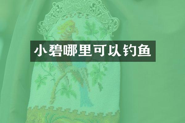 小碧哪里可以钓鱼