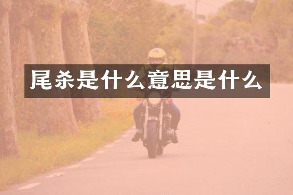 尾杀是什么意思是什么