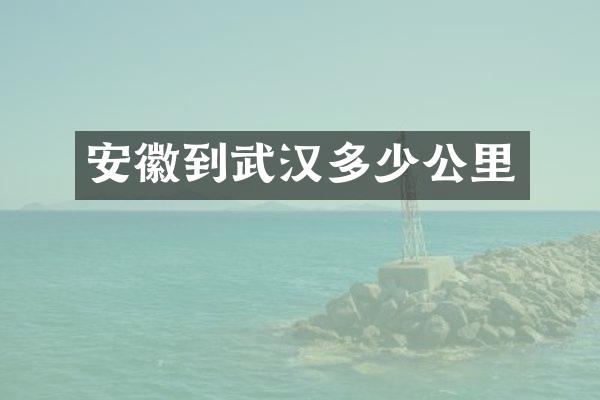安徽到武汉多少公里