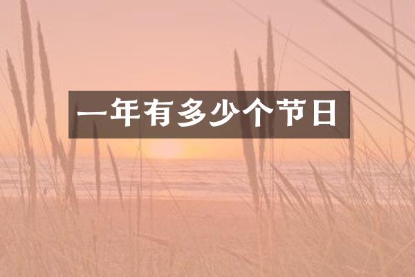 一年有多少个节日