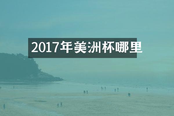 2017年美洲杯哪里