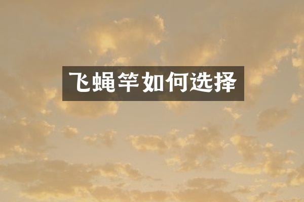 飞蝇竿如何选择
