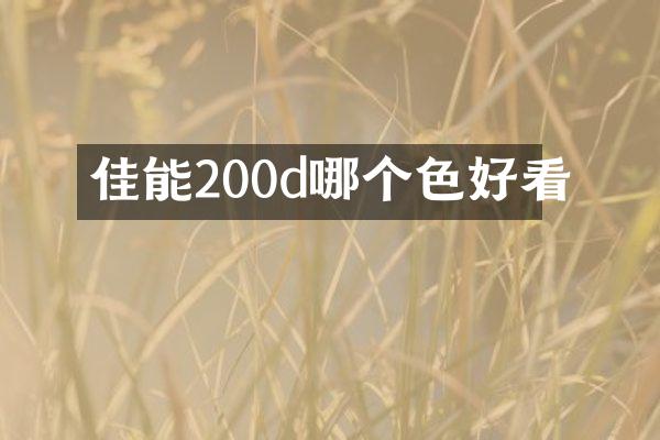 佳能200d哪个色好看