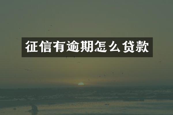 征信有逾期怎么贷款