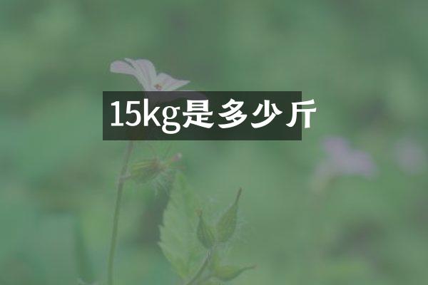 15kg是多少斤