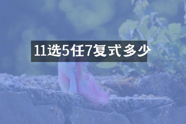 11选5任7复式多少