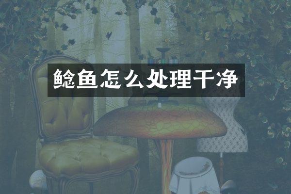 鲶鱼怎么处理干净