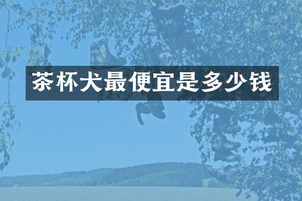 茶杯犬最便宜是多少钱