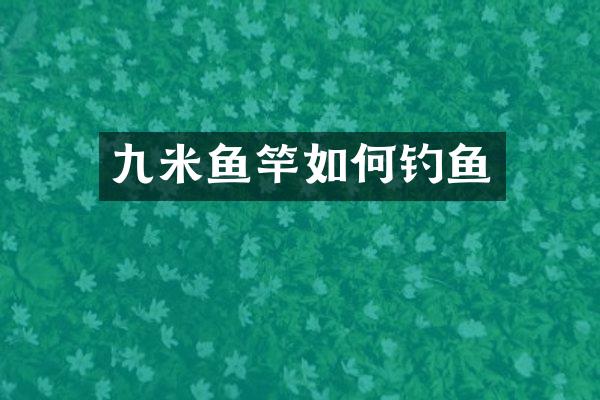九米鱼竿如何钓鱼