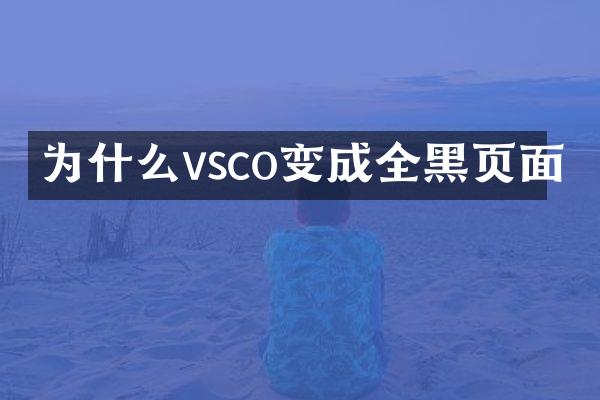 为什么vsco变成全黑页面