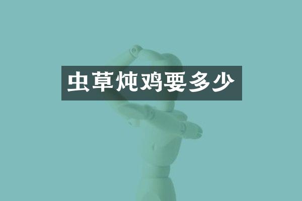 虫草炖鸡要多少