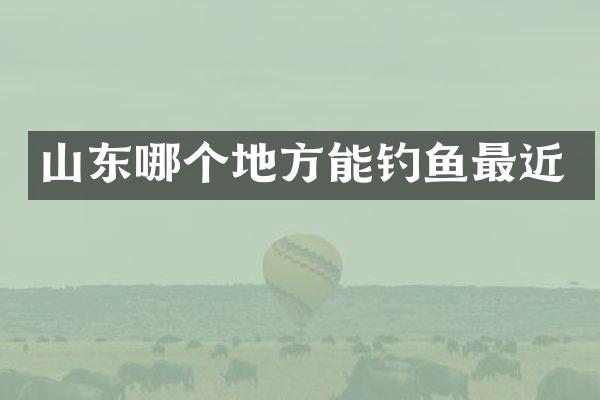 山东哪个地方能钓鱼最近