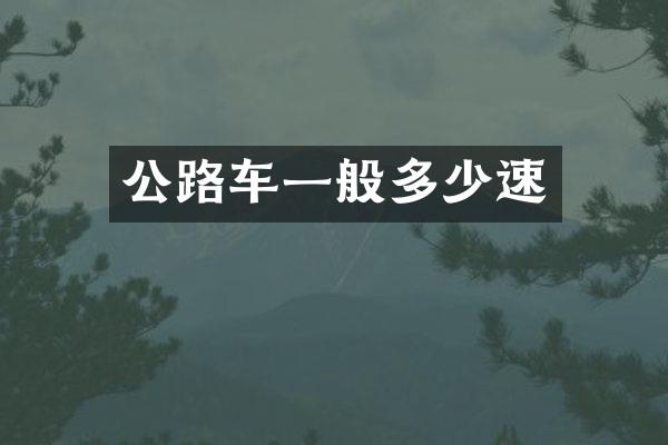 公路车一般多少速
