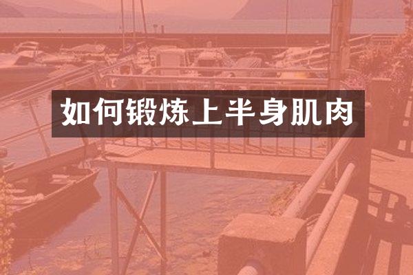 如何锻炼上半身肌肉