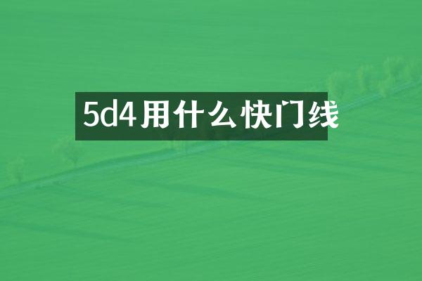 5d4用什么快门线