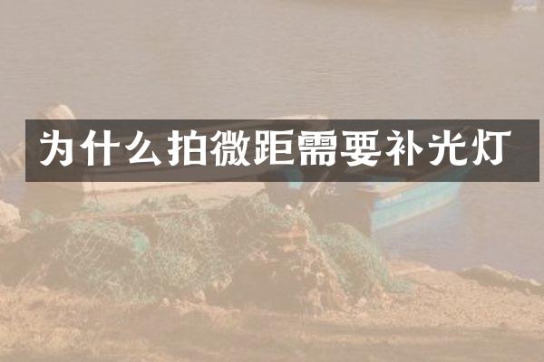 为什么拍微距需要补光灯