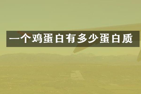 一个鸡蛋白有多少蛋白质