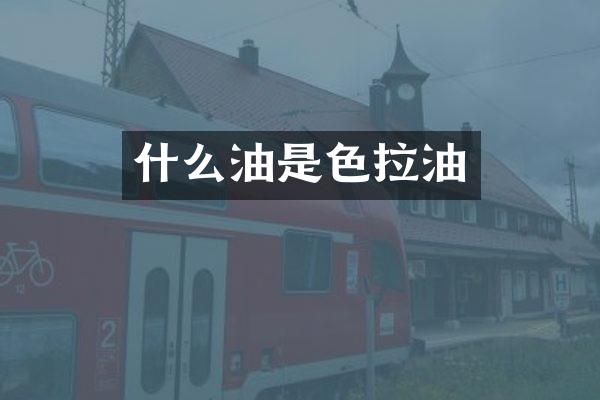 什么油是色拉油