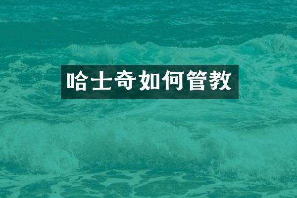 哈士奇如何管教