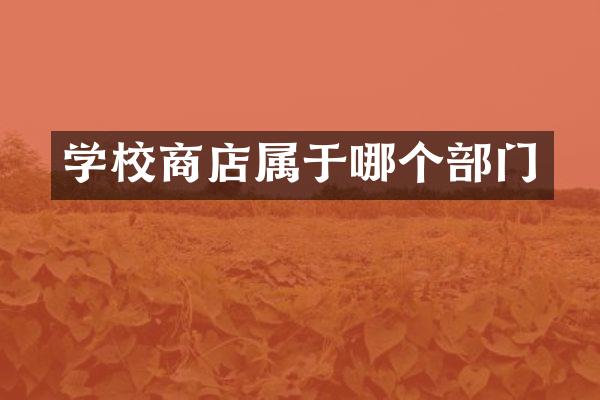 学校商店属于哪个部门