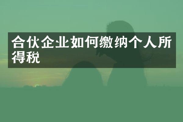 合伙企业如何缴纳个人所得税