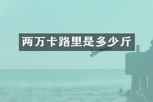 两万卡路里是多少斤