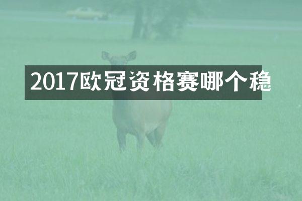 2017欧冠资格赛哪个稳