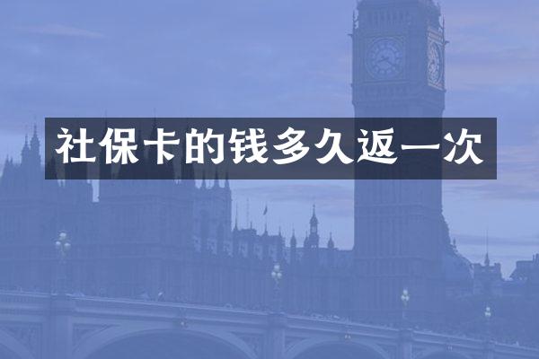 社保卡的钱多久返一次