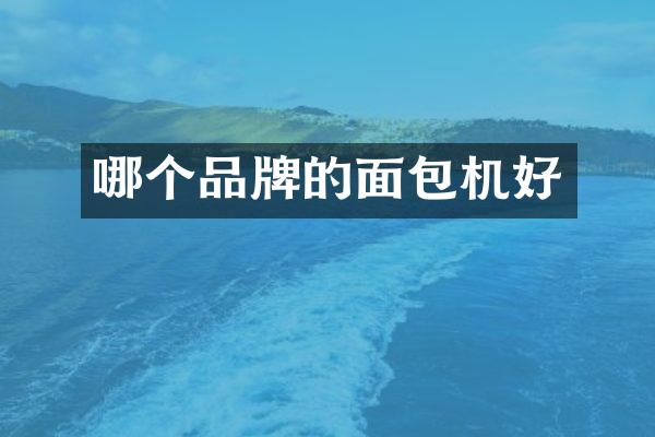 哪个品牌的面包机好