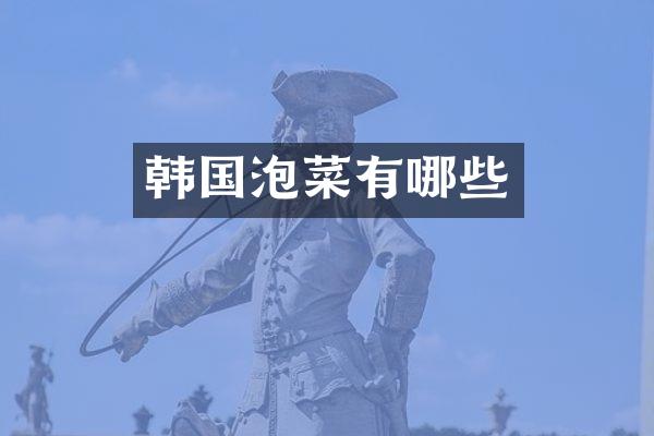 韩国泡菜有哪些