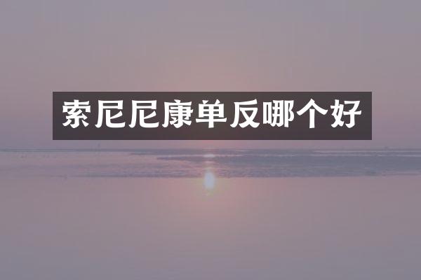 索尼尼康单反哪个好