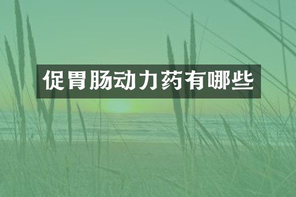 促胃肠动力药有哪些