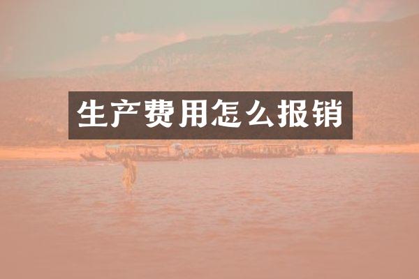 生产费用怎么报销