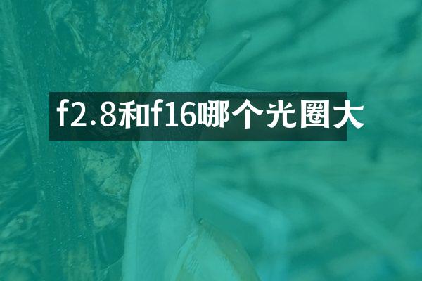 f2.8和f16哪个光圈大