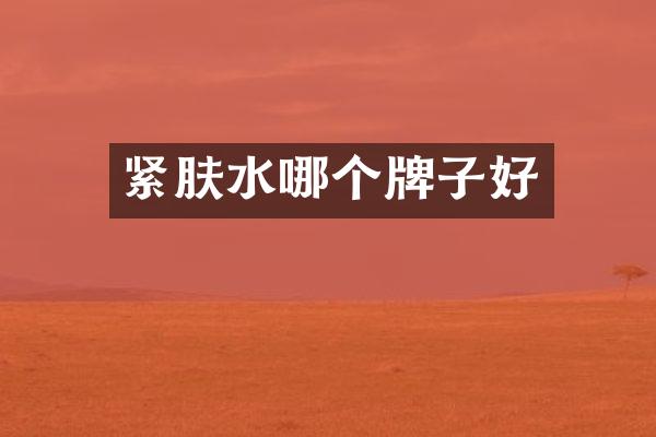 紧肤水哪个牌子好