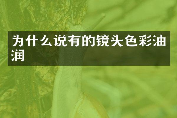 为什么说有的镜头色彩油润