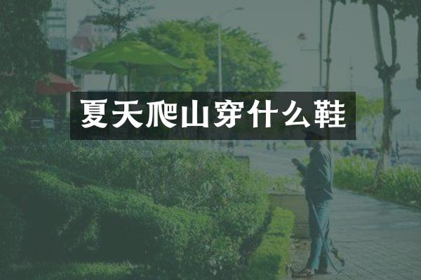 夏天爬山穿什么鞋