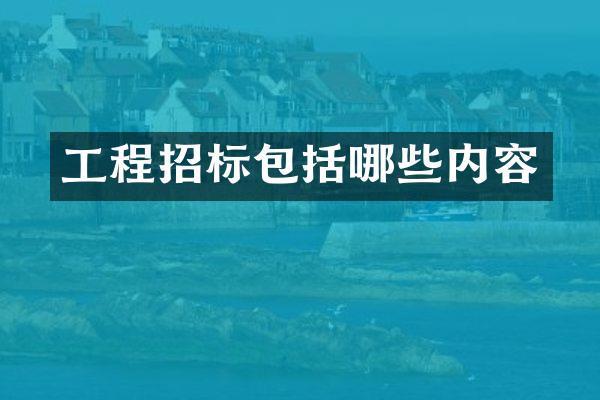 工程招标包括哪些内容