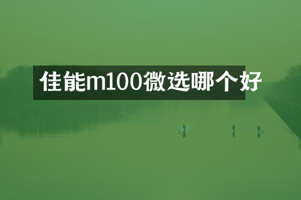 佳能m100微选哪个好