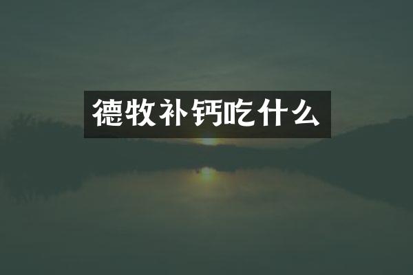 德牧补钙吃什么