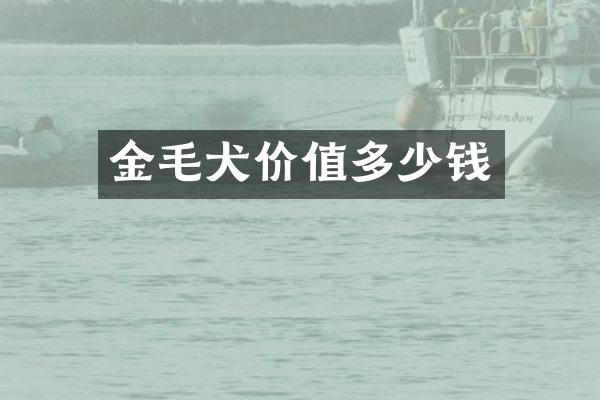 金毛犬价值多少钱