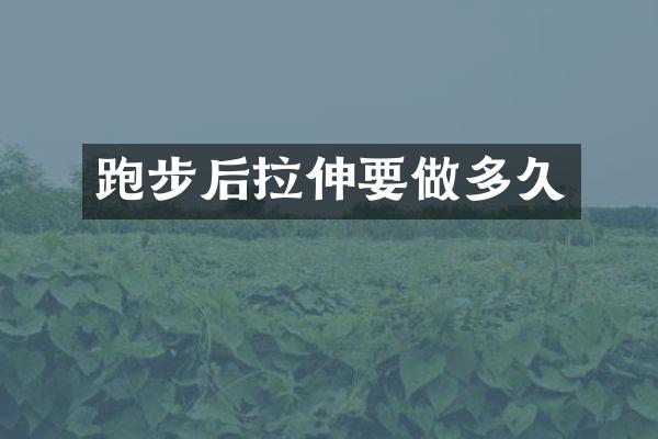 跑步后拉伸要做多久