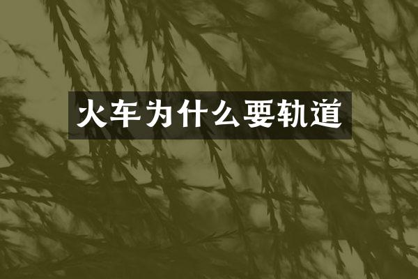 火车为什么要轨道