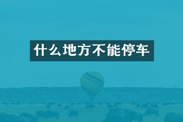 什么地方不能停车