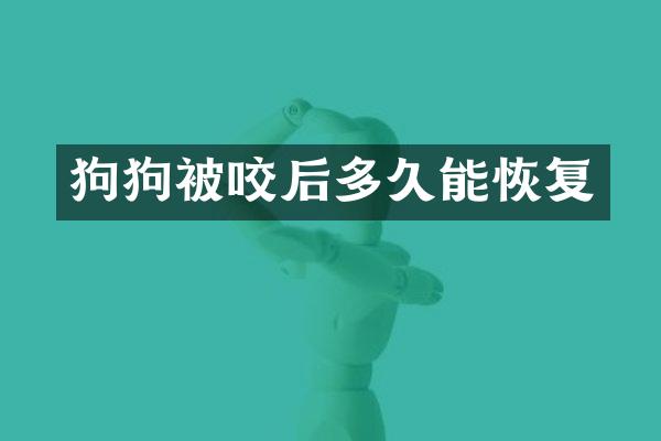 狗狗被咬后多久能恢复