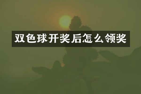 双色球开奖后怎么领奖