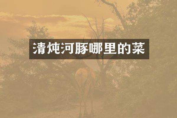 清炖河豚哪里的菜
