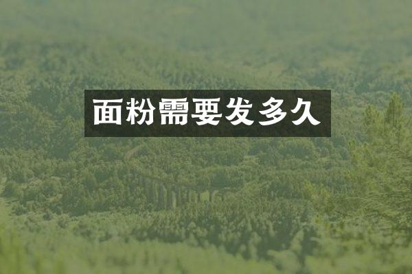 面粉需要发多久