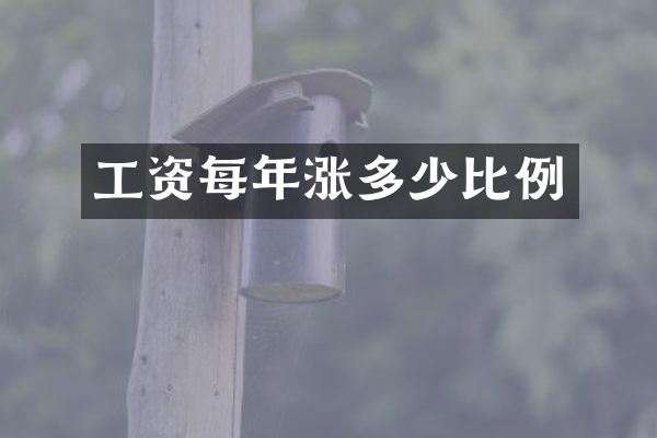 工资每年涨多少比例