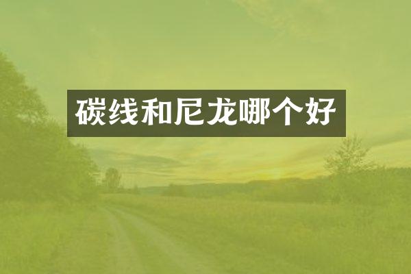 碳线和尼龙哪个好